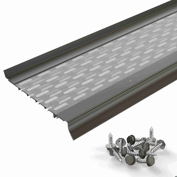 Waterlock Micromesh 6" Half Round Aluminum/SS Gutter Guard, Terratone, 1ft Sample WM-6HR-001-TRT - main