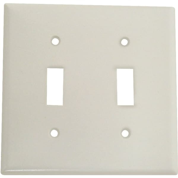 Eaton Wiring Devices Wallplate, 412 in L, 4916 in W, 2 Gang, Thermoset, White, HighGloss 2139W-BOX - main