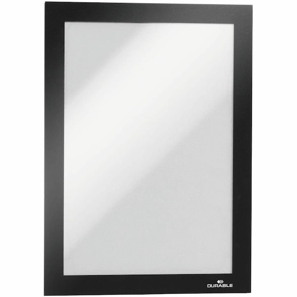 Durable Office Products Durable, Duraframe Sign Holder, 5 1/2 X 8 1/2, Black Frame, 2PK 491301 - main