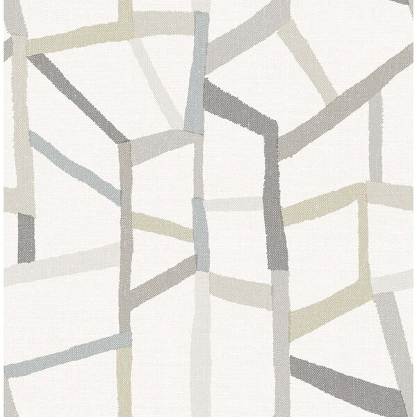 A-Street Prints Tate Grey Geometric Linen Wallpaper 2903-25848 - main