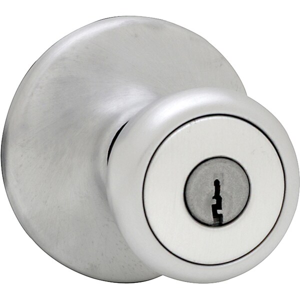 Kwikset Entry Knobs Mobile Home Satin Chrome 1-3/4 in Satin Chrome 94002-824 - main