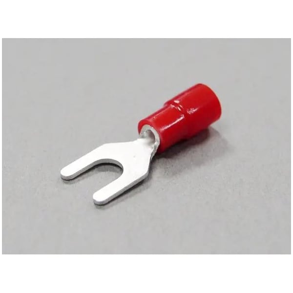 Nichifu Eco-Friendly Polycarbonate Insulated Spade Terminals, Stud 8, AWG 22-16 TMEX 1.25Y-4L-RED - main