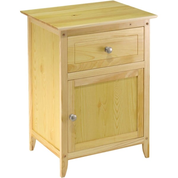 Winsome 81115 Night Stand with Cabinet and Drawer - Natural 81115 - main