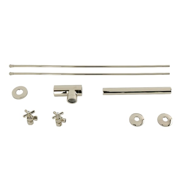 Kingston Brass Plumbing Sink Trim Kit with Bottle Trap, Polished Nickel KPK806P - main