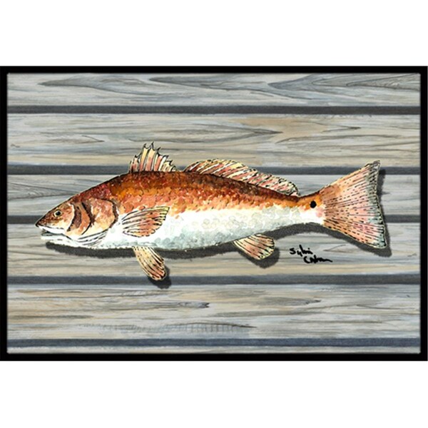 Carolines Treasures 8489-JMAT 36 x 24 in. Fish Red Fish Indoor Or Outdoor Doormat 8489-JMAT - main