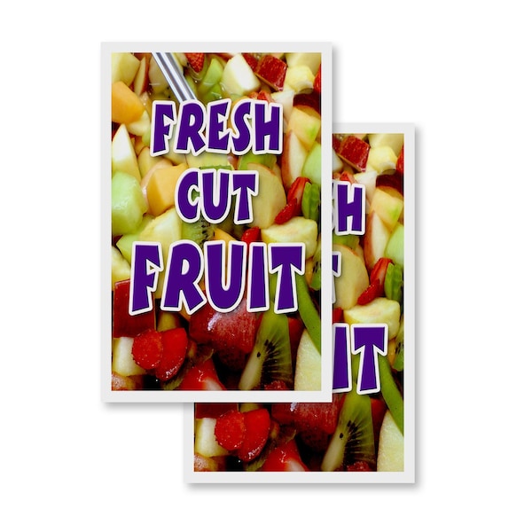 Signmission Fresh Cut Fruit, Vinyl Decals Only 24 Inch x 36 Inch, Vinyl Decal, 2PK DSB-2436-2PACK-Fresh Cut Fruit - main