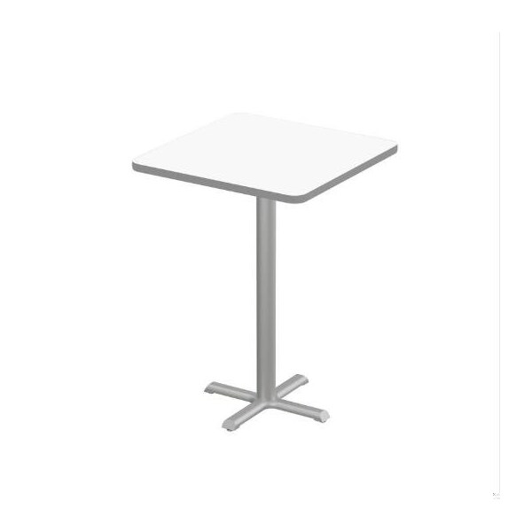 Correll Square Cafe Table, 36 in W, 36 in L, 42 in H, Particleboard Top, Frosty White SXB36DES-80-98-13 - main