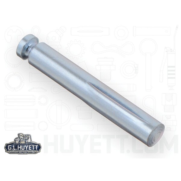 Huyett Type G Grooved Pin, Zinc Plated Low Carbon Steel, 0.188 in Dia x 0.185 in Small End Dia x 1.250 in L GP-0187-1250-G - main