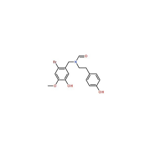 Ak Scientific N-(2-Bromo-5-hydroxy-4-methoxybenzyl)-N-(4-hydroxyphenethyl)formamide (250mg), CAS 122584-18-3 4297AA-250mg - main
