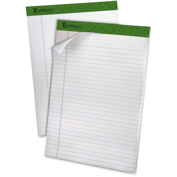 Tops Products Earthwise Recycled 8.5 x 11.75 Writing Pad- White - 40 Sheets 40102 - main