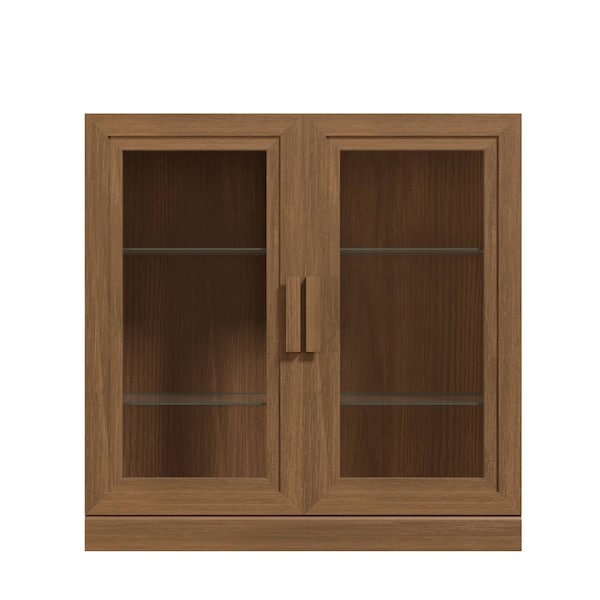 Homeroots 31in Brown Wood Accent Cabinet With Two Doors 691106 - main