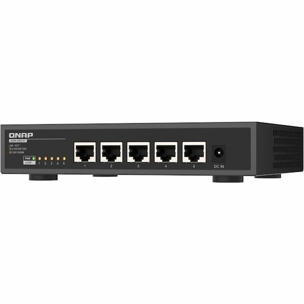 Qnap DESKTOP, UNMANAGED SWITCH, 5 10BASE-T 5-SPEED AUTO NEGOTIATI QSW-3205-5T-US - main