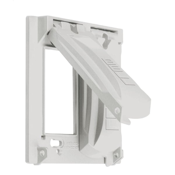 Bell Outdoor Box Cover, Outlet Box Type, 2 Gang, Aluminum, Flip and Snap Cover Type MX2050WH - main