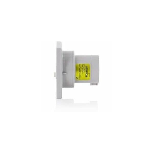 Leviton Pin & Sleeve Inlet, 32 A, 100/130V AC, 2 Pole, Yellow S232-B4 - main
