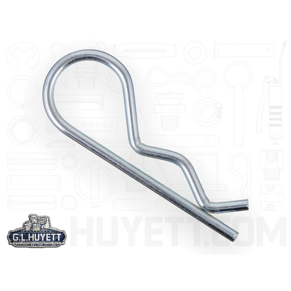 Huyett Bridge Pin, Zn Plt Spg Stl, .243 Wire Dia x 5.125 L x 1.5 In Eye Dia x Fits 1.25 to 1.5 Shft BP-235 - main