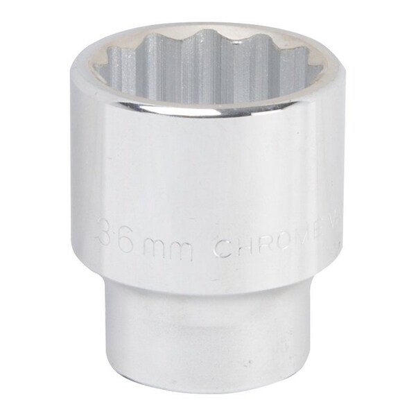 Vulcan Drive Socket, 36 mm Socket, 3/4 in Drive, 12-Point, Chrome Vanadium Steel, Chrome MT-SM6036 - main