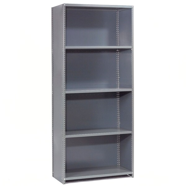 Global Industrial 6 Shelf, Closed Steel Shelving, 48"W x 12"D x 73"H, Starter, 20 GA, Gray 236159A - main
