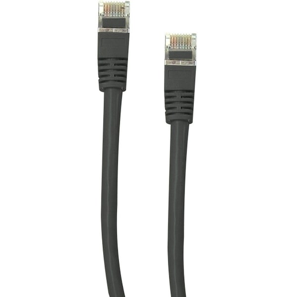 Cable Wholesale Shielded Cat5e Black Copper Ethernet Cable, F/UTP, Snagless/Molded Boot, POE Compliant, 14 foot 10X6-52214 - main