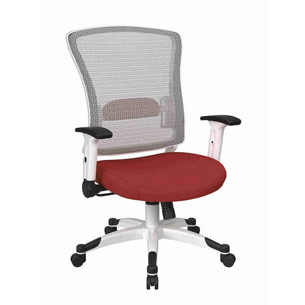 Space Seating Pulsar White Frame Managers Chair, Red 317W-W1C1F2W-9 - main