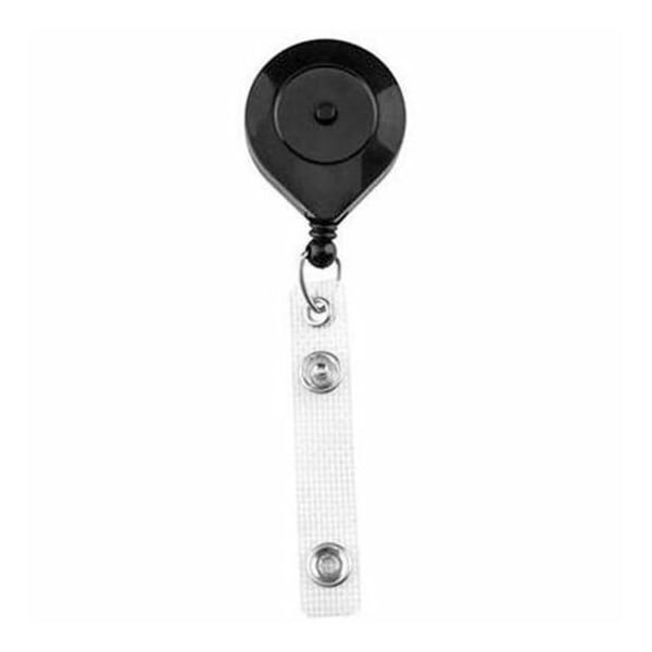 Brady BADGE REEL, BLACK, 1-5/16in, CLIP-ON SMART REEL, 34in CORD, NO STICKER, REINFORCED VINYL STRAP 2120-3501 - main