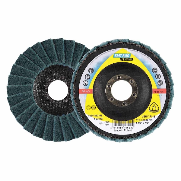 Klingspor SMT Flap Disc 800 4-1/2" Non-Woven Very Fine, 5PK 800VFIN115022 - main
