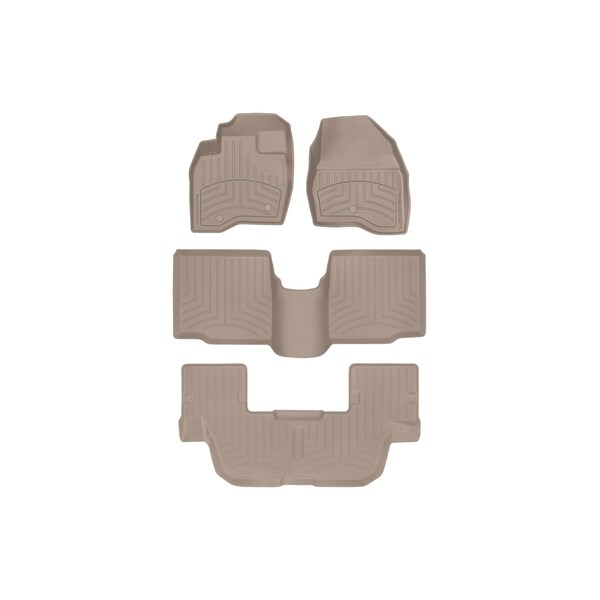 Weathertech Tan, Front and Rear and Rear FloorLiner HP 459811IM-45359-2-3IM - main