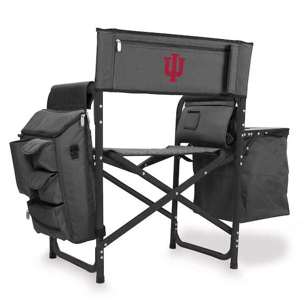 Picnic Time Family Of Brands NCAA Indiana Hoosiers Fusion Camping Chair with Side Table and Soft Cooler 807-00-679-674-0 - main