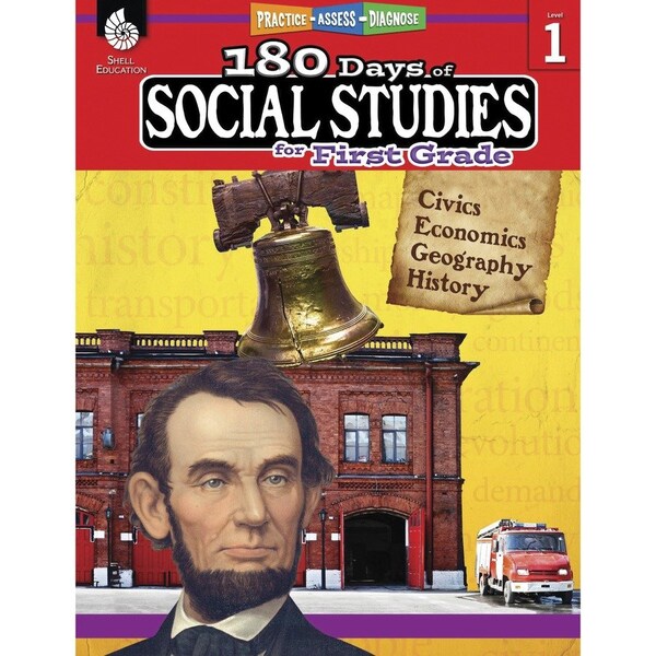 Shell Education 180 Days of Social Studies for First Grade 51393 - main