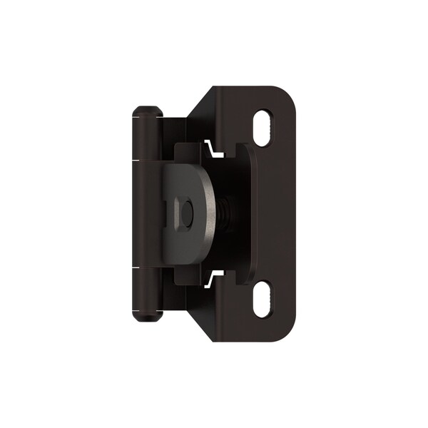 Amerock 1/4 in 6 mm Overlay Single Demountable, Partial Wrap Oil-Rubbed Bronze Hinge - 1 Pair BPR8715ORB - main