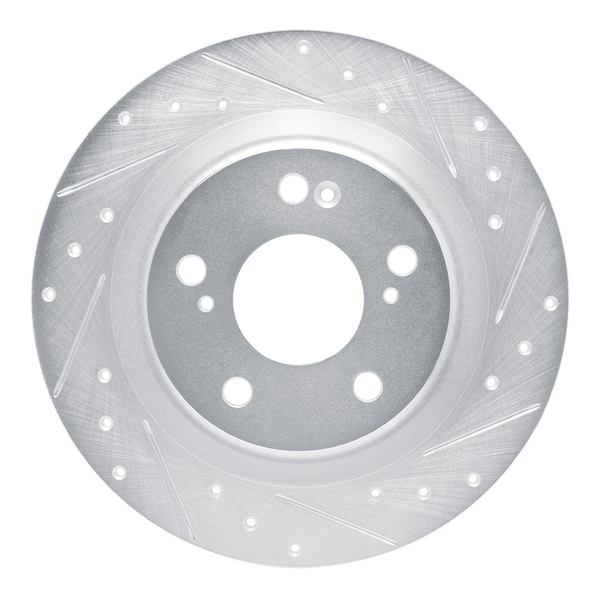Dynamic Friction Co DFC Brake Rotor - Drilled and Slotted - Silver 631-59067R - main