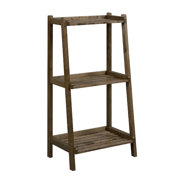 Homeroots 42" Bookcase With 3 Shelves In Antique Chestnut 380032 - main