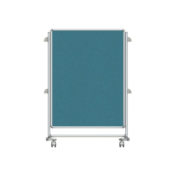 Ghent Nexus Jr. Partition, Mobile 2-Sided Fabric Bulletin Board, 46''H x 34''W, Teal NEX223FFP-97 - main