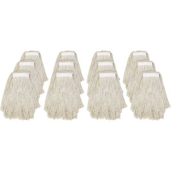 Genuine Joe #20 Clamp-Style Cut-End Mophead - Cotton - Natural, 12PK GJON20COTCT - main