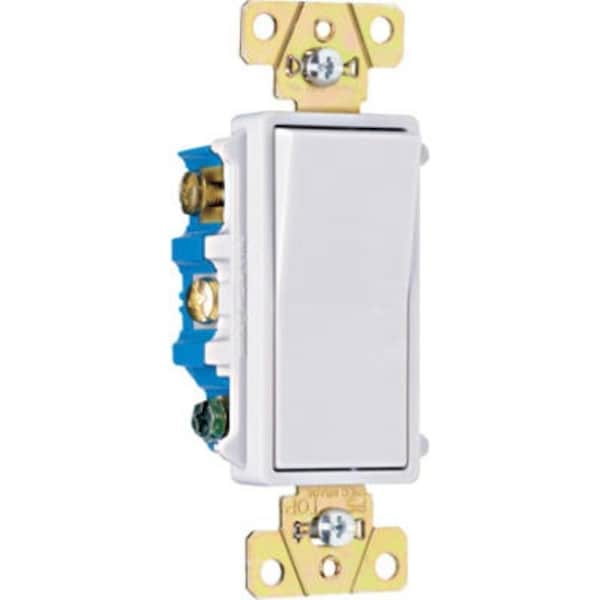 Legrand radiant Paddle Switch, 15 A, 120/277 VAC, Push Wire, Side Wire Terminal, White TM874WCC6 - main