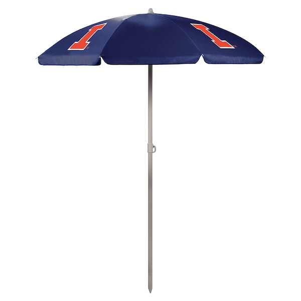 Picnic Time Family Of Brands NCAA Illinois Fighting Illini Outdoor Canopy Sunshade Beach Umbrella 5.5' 822-00-138-214-0 - main