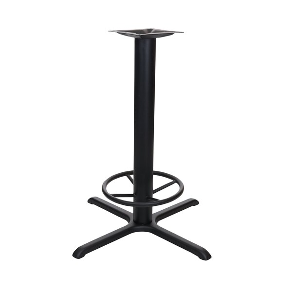 Bfm Seating Stamped Steel, 36x36 Cross Base, Bar Height with Foot-Ring, 4in Column, 10 5/8in Welded Top Plate STB-36364TFR - main