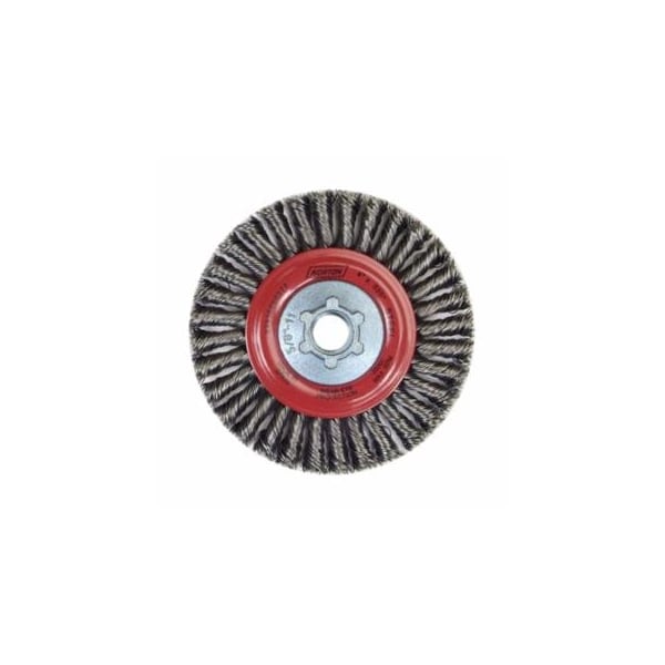 Norton Co Wire Wheel Brush, 6-7/8 in x 3/16 in x .020 in, Carbon Steel, 9000 RPM, 10PK 547-66252843919 - main