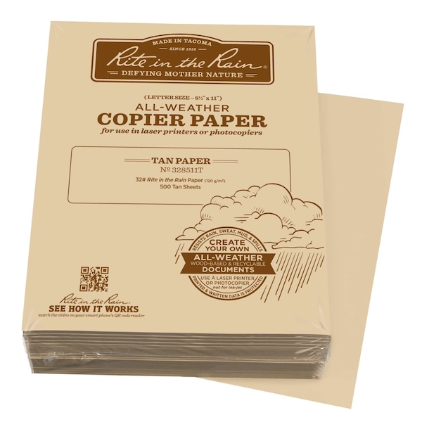 Rite In The Rain Laser Printer Paper, 8.5 in x 11 in, 32# 328511T - main