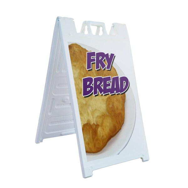 Signmission Fry Bread, A-Frame & 2 Decals Installed, Heavy-Duty Plastic Frame SBHD-D-2436-Fry Bread - main