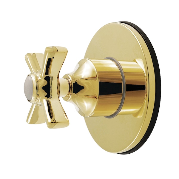 Kingston Brass Single-Handle Six-Way Diverter Valve with Round Trim Kit, Polished Brass KS4032ZX - main