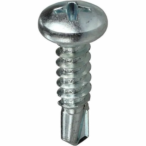 Dottie Self-Drilling Screw, #8-18 x 1-1/2 in, Zinc Plated Steel Pan Head Phillips Drive, 100 PK TEKPH8112 - main