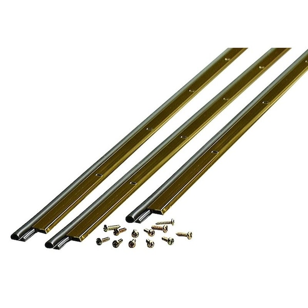 M-D Building Products 0 Jamb Weatherstrip, 78 in W, 316 in Thick, 84 in L, AluminumVinyl, Bright Gold 1271 - main
