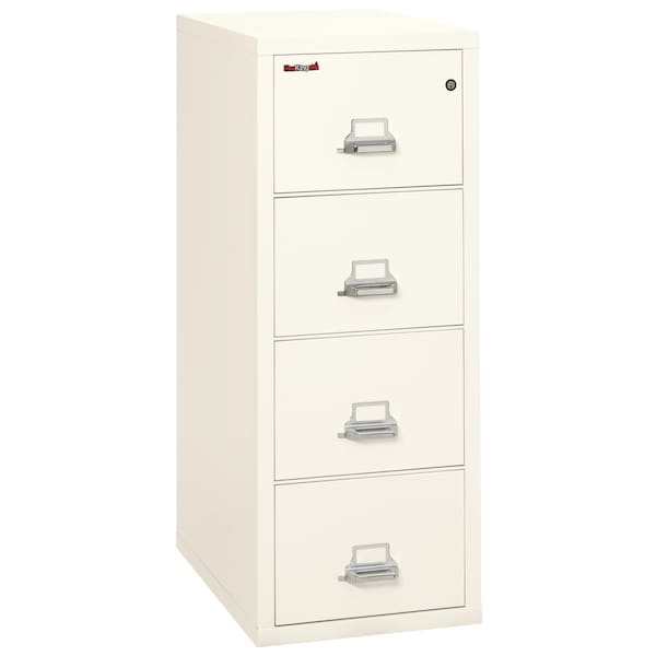 Fireking 4 Drawer, 1 Hr Fire & Impact Rated, Vertical, 31" depth Legal Ivory White 4-2131-CIW - main