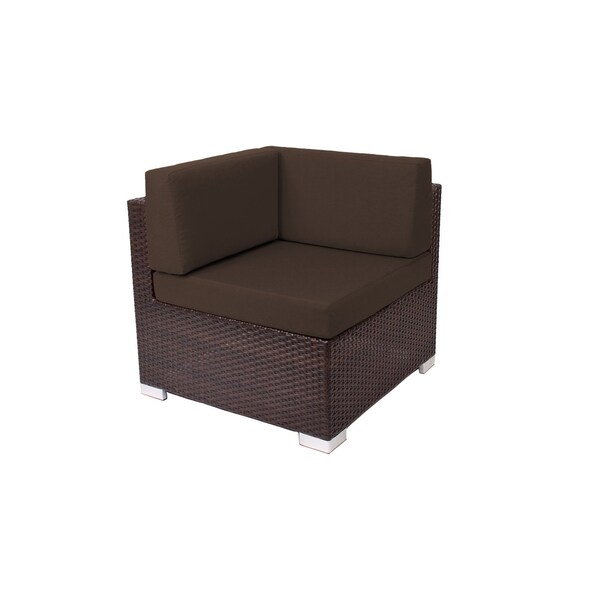 Bfm Seating Aruba Wicker Corner Sofa Section with Cushions PH5101JV-C-57014 - main