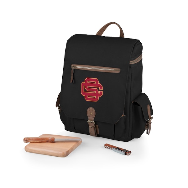 Picnic Time Family Of Brands NCAA USC Trojans Moreno 3-Bottle Wine & Cheese Tote, Padded Wine Bag 624-04-175-098-0 - main