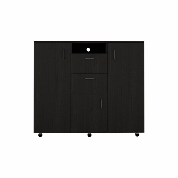 Homeroots 55" Black Two Drawer Dresser 472121 - main