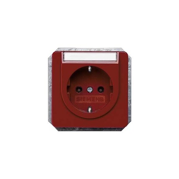 Siemens DELTA profil, red SCHUKO socket outlet 10/16 A 250 V With screwless Connection 5UB1476 - main