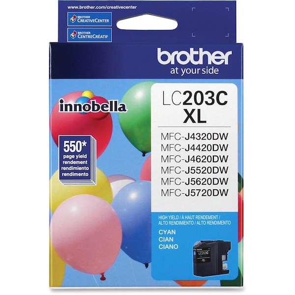 Brother High Yield Cyan Ink Cartridge LC203C - main