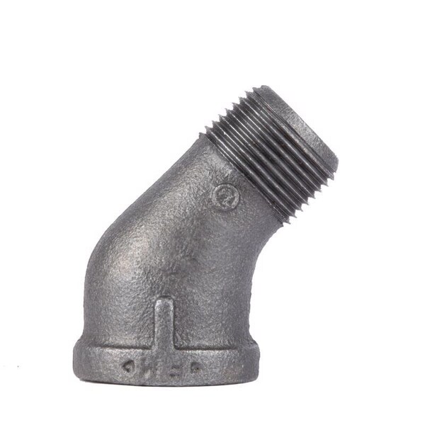 Stz Industries 1/2 in. MIP each X 1/2 in. D FIP Black Malleable Iron 45 degree Street Elbow 310SE45-12 - main