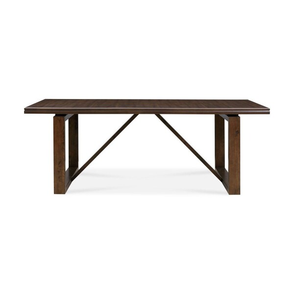 Homeroots 84" Dark Brown Wood Sled Base Dining Table 544749 - main